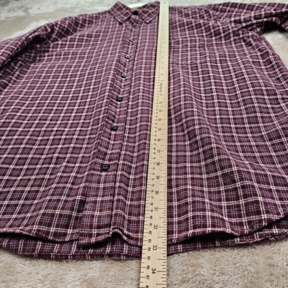 Eddie Bauer Flannel Shirt Mens Sz XLT Tall Button Up Relaxed Fit Plaid Checkered - Picture 4 of 10